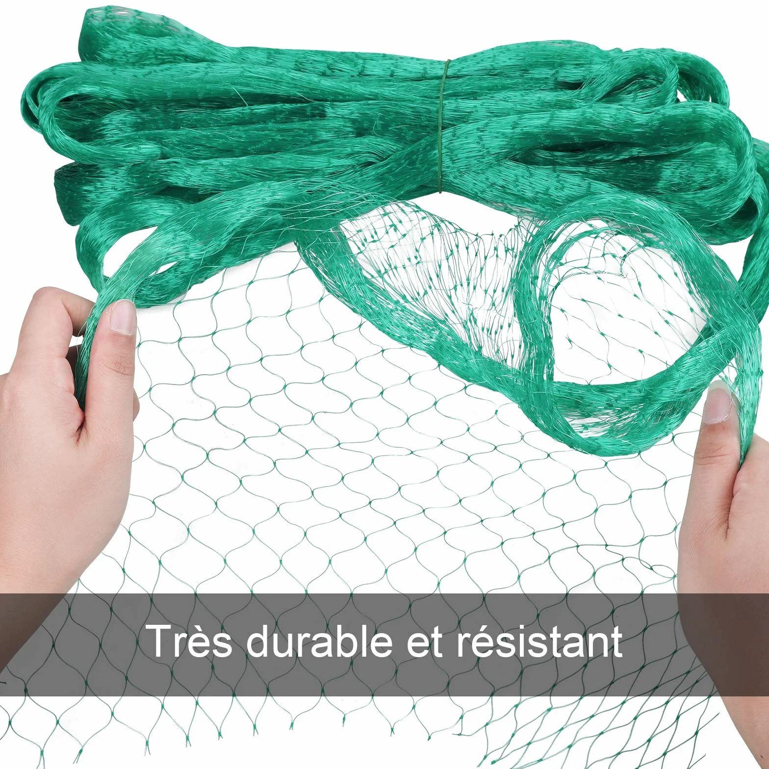 Anpro Filet Anti Oiseaux 4x10m Vert Maille 15mm Protection Plantes Jardin