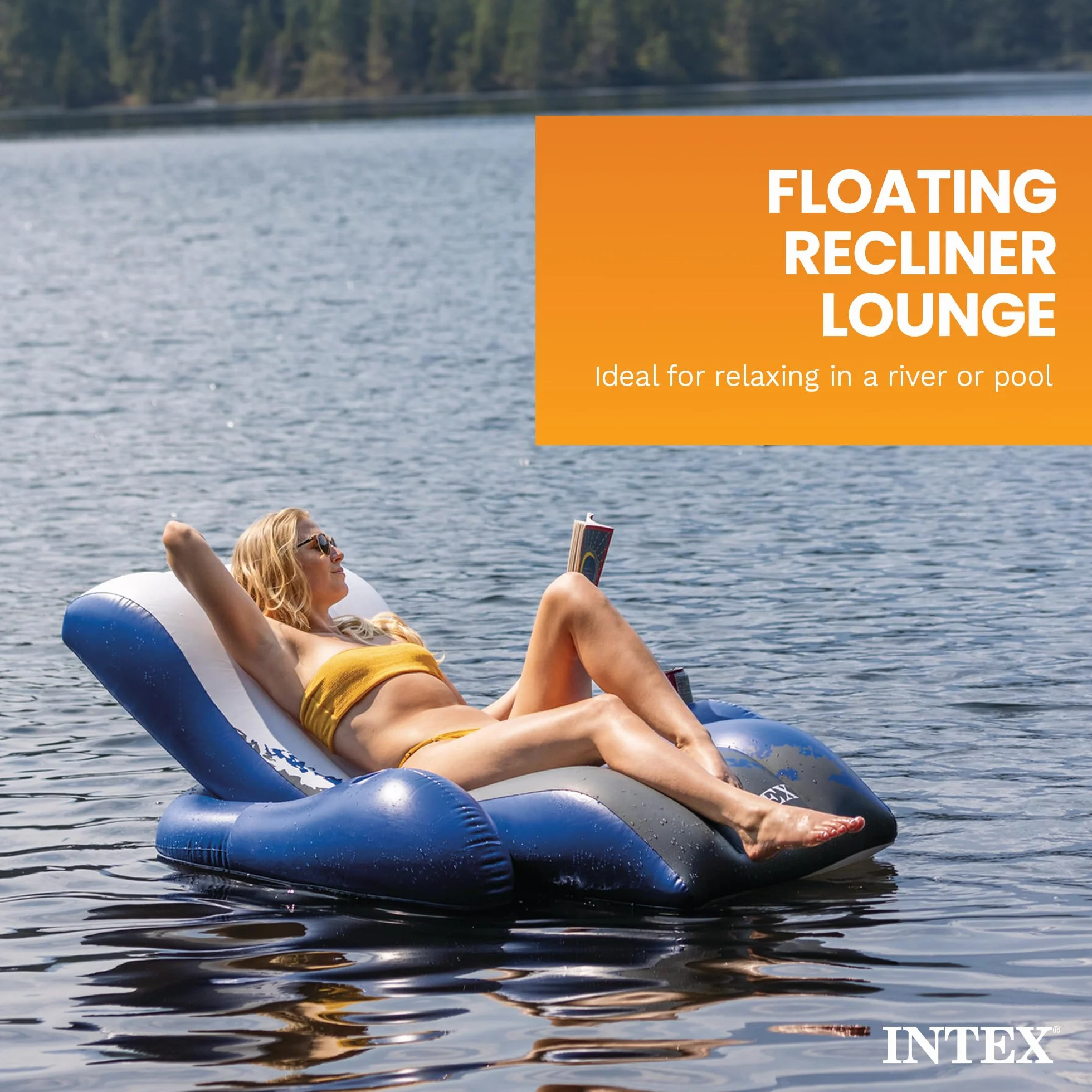 Floating Recliner Inflatable Lounge 71in x 53in
