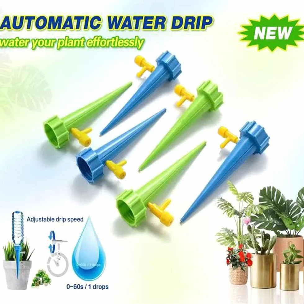 Goutte à Goutte Pot de Fleur Bouteille Irrigation Automatique 40pcs avec Vannes pour Jardin