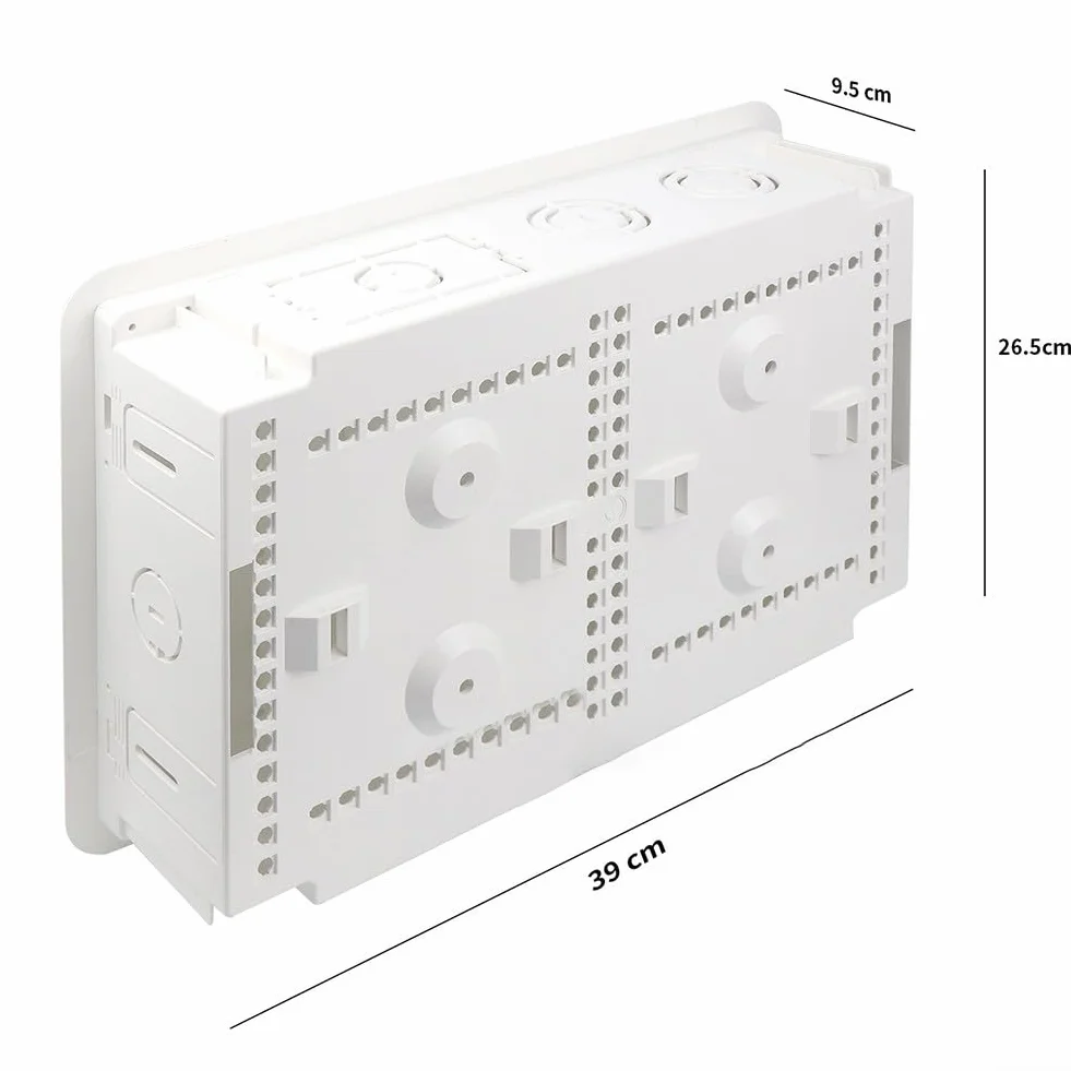 DAZZLEEX Boîte de gestion de câbles pour meuble TV ou média mural pour organiser les câbles et les fils 22,9 cm