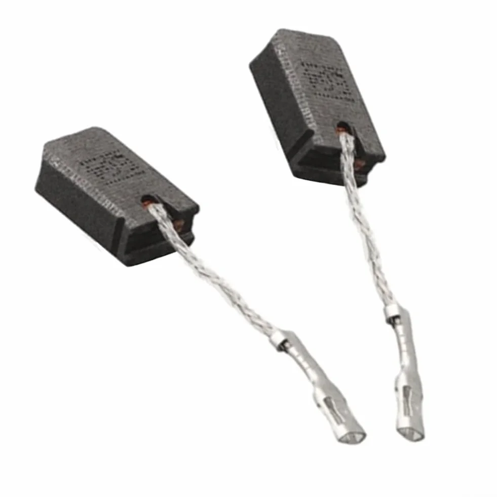 Lot de 2 balais de charbon pour Bosch 1607000V37, 6 x 10 x 16 mm E64 pour meuleuse d'angle GWS 12-125 AG50-11VSPD AG40-85P avec fil et ressorts