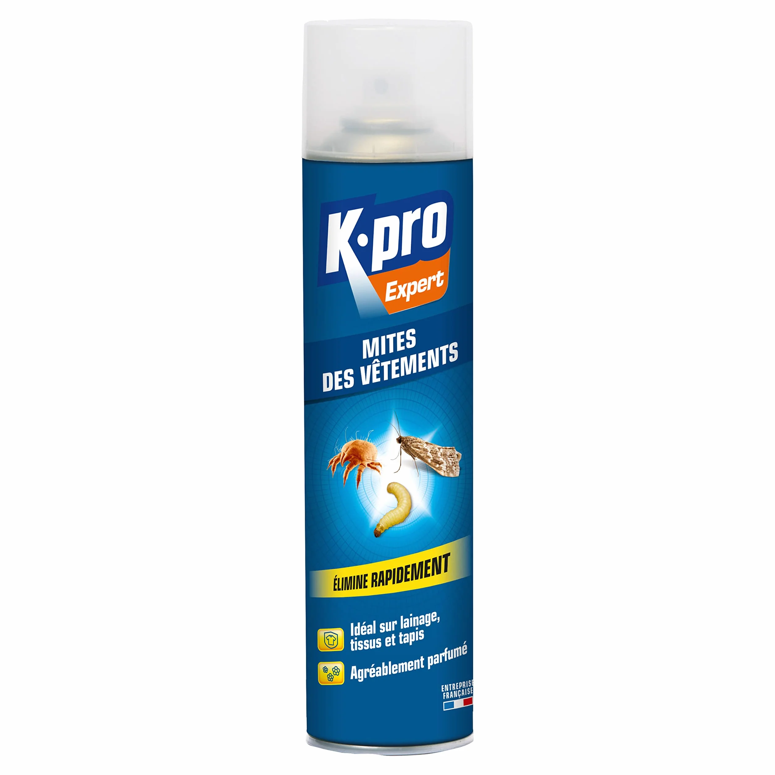Spray Anti-Mites Vêtements Action Immédiate 400ml Technique Professionnelle