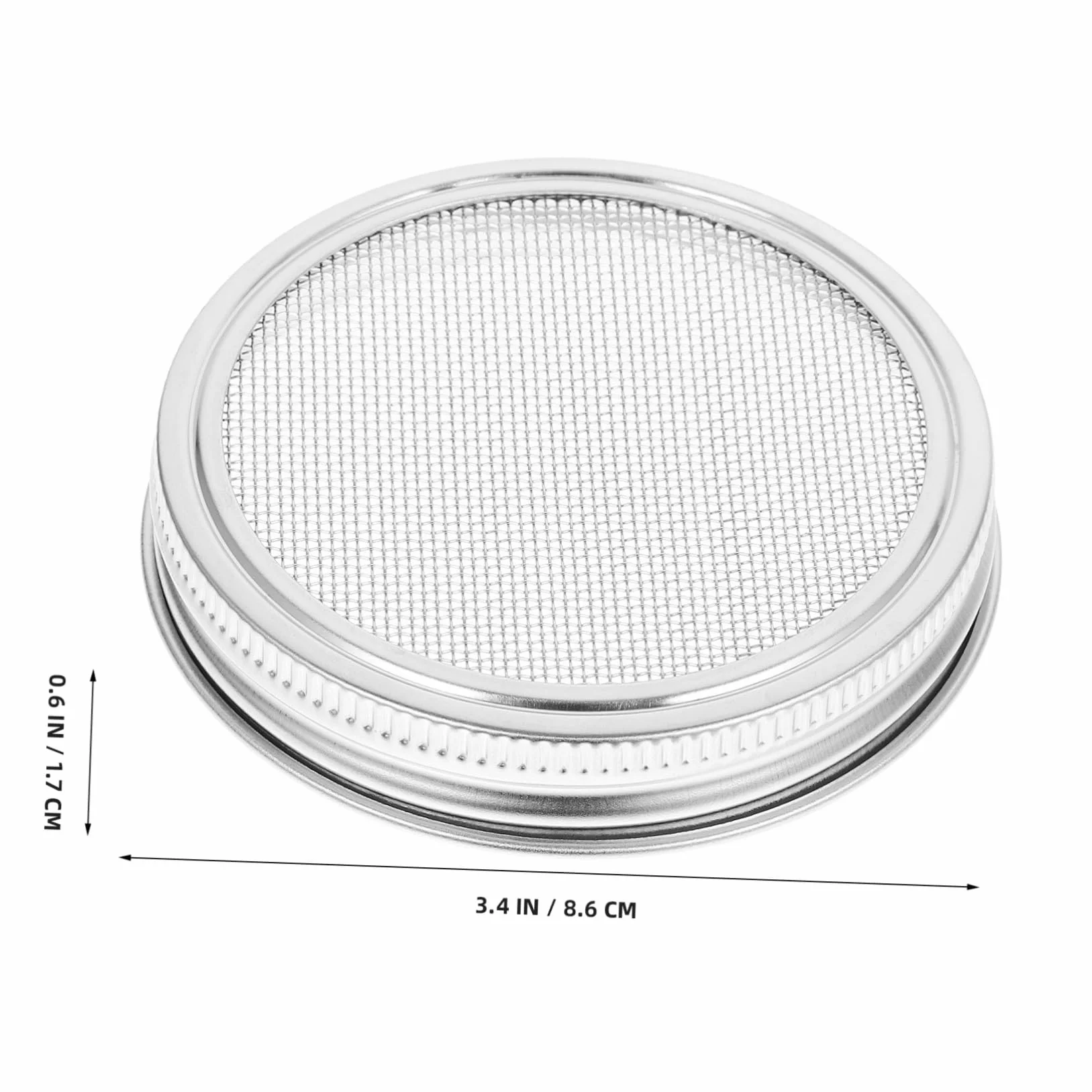 ORFOFE Lot de 6 Couvercles Germoirs Inox 86 mm pour Bocaux Mason Large Ouverture, Joint Silicone