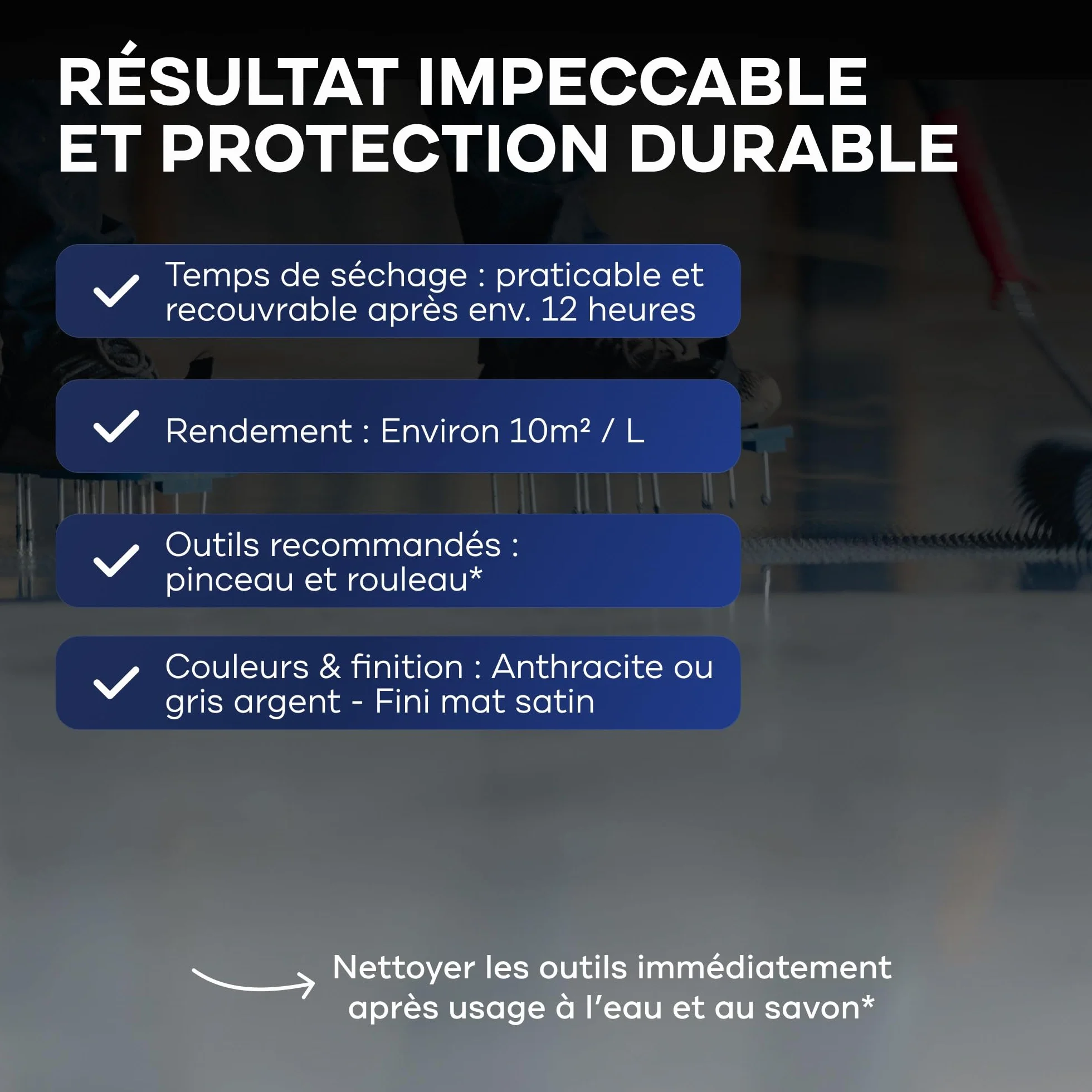 Plid® Plastique liquide intérieur extérieur gris argenté 5 L – Peinture béton imperméable protection sols et murs