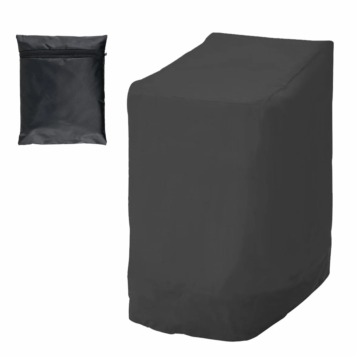 Housse Chaise Jardin Imperméable Anti-UV Tissu Oxford 210D 114 x 85 x 65 cm Noir