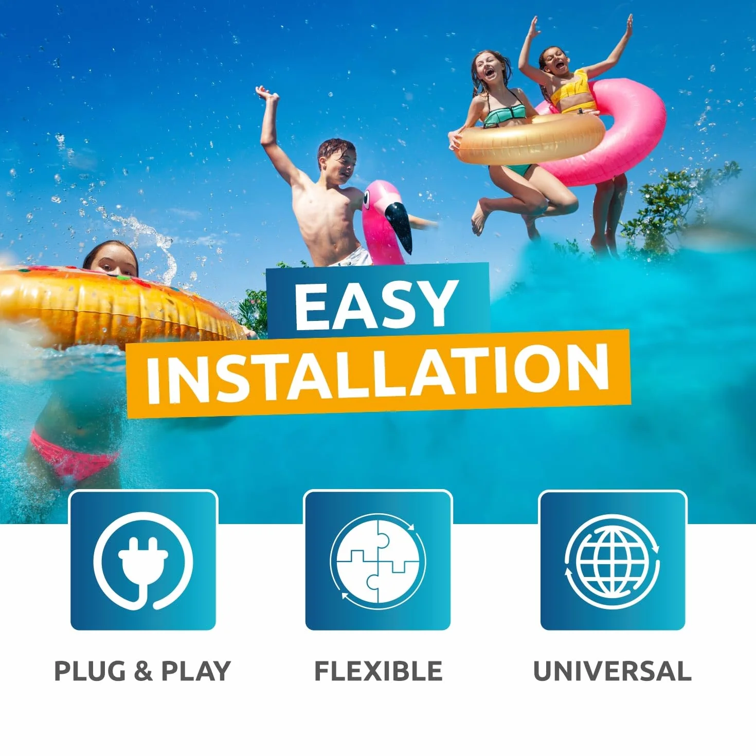 POOLEX Nano B5 Pompe à chaleur réversible piscine 5 kW 30 m³ dégivrage automatique intelligent Ultra-compacte Plug&Play