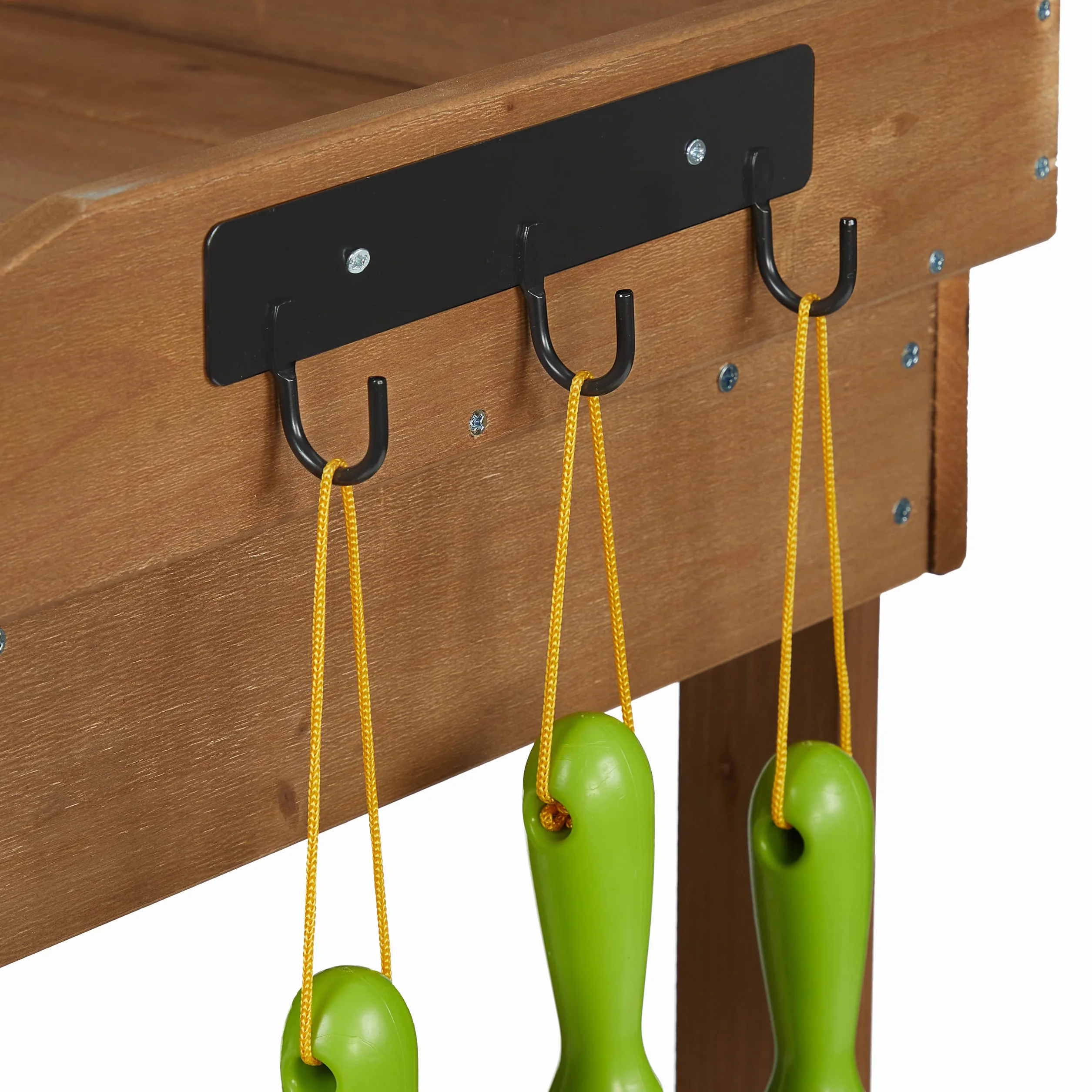 Relaxdays Table pour Plante avec Roulettes, Bac et Tiroir, Bois, Plastique, 120 x 97 x 49 cm, Brun