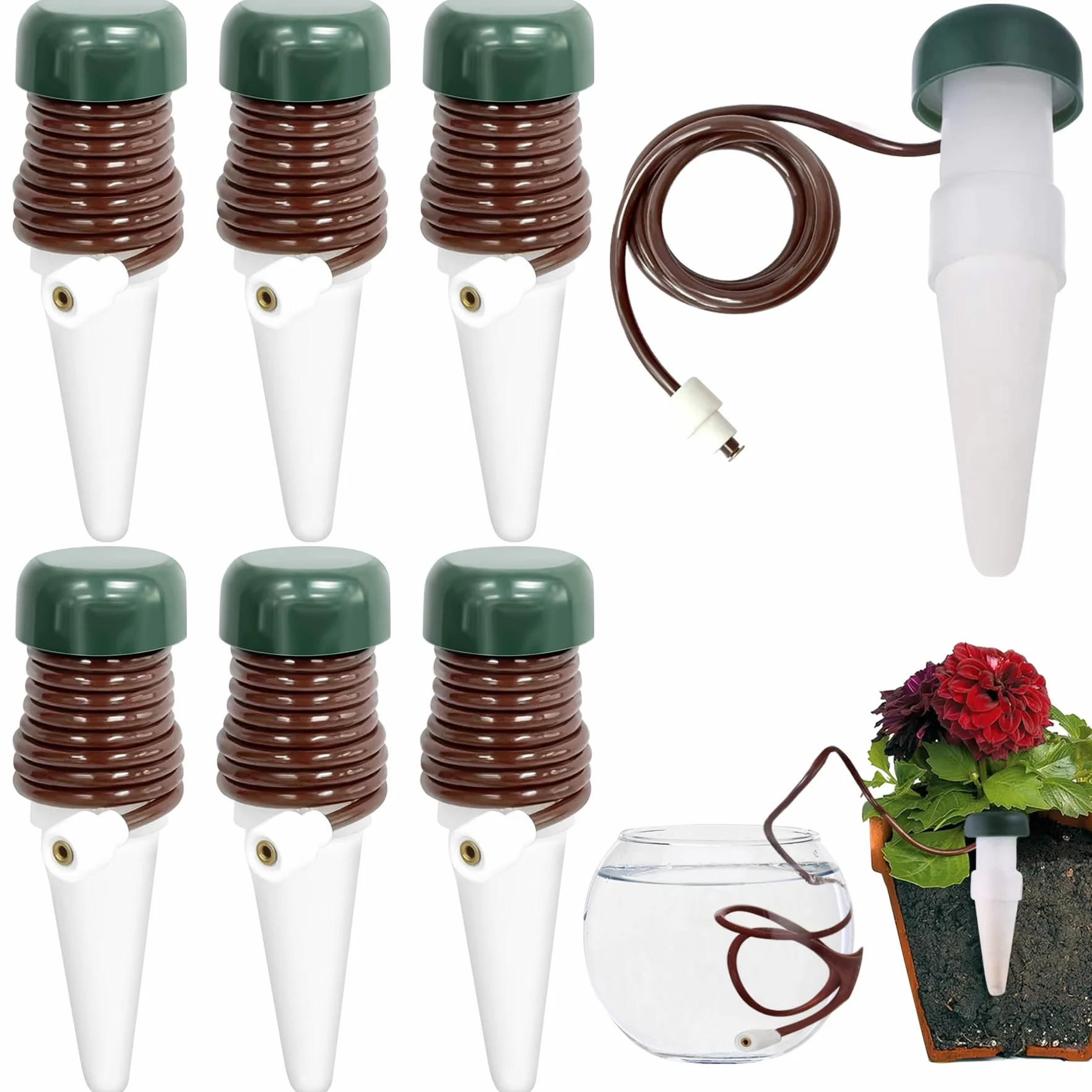 YeahBoom Appareil d'Auto-Arrosage 6 Pièces Arrosage Automatique Jardin Distributeur Eau Plante Intérieur