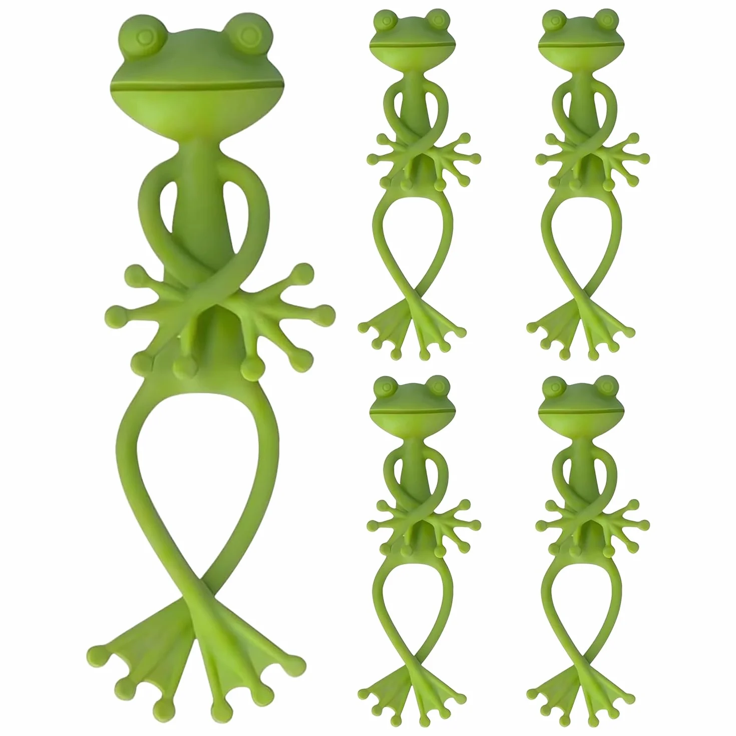 Support de Plantes Grenouille 5 Pièces Vert pour Jardin et Plantes en Pot