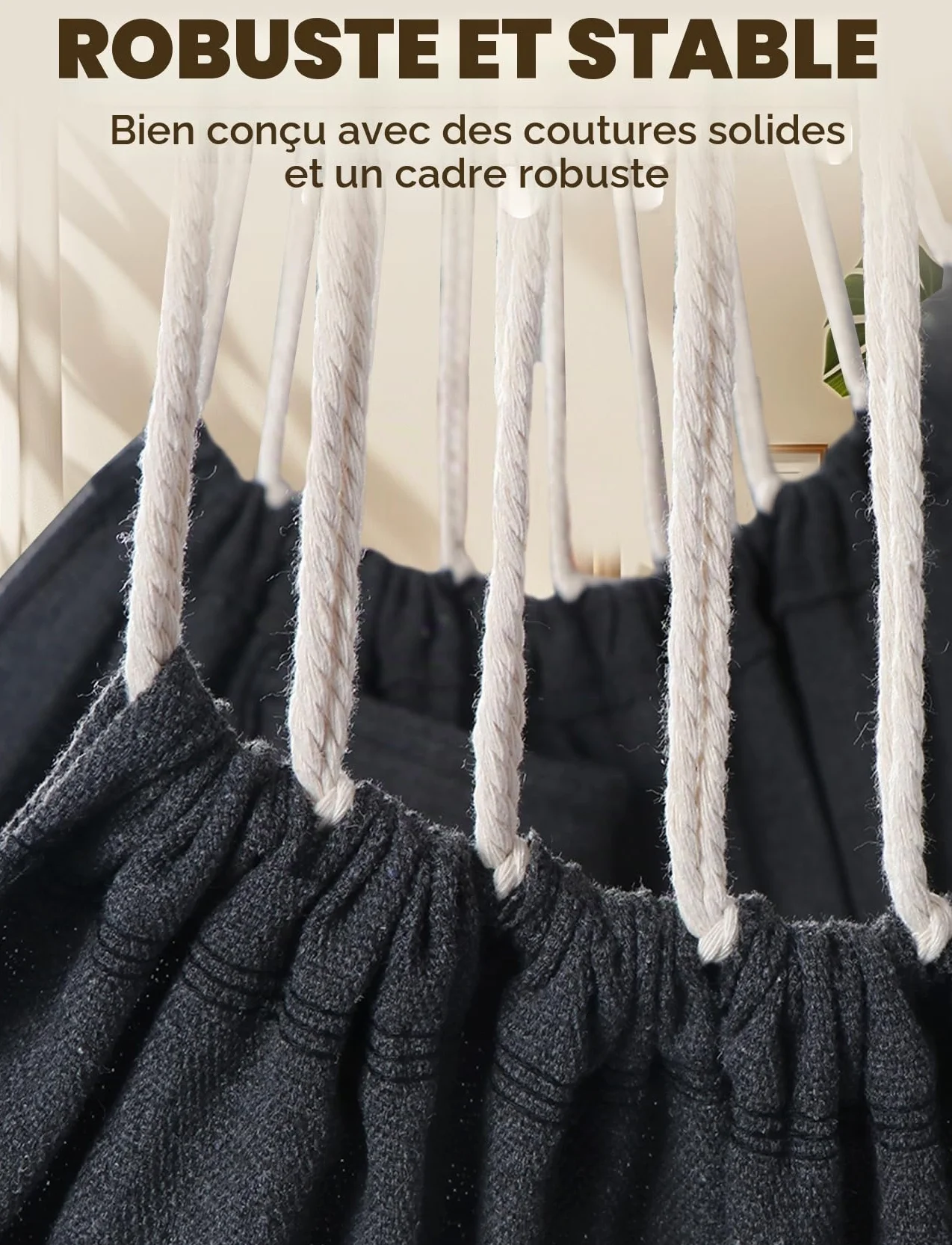 Chihee Sièges Suspendus Chaise suspendue Hamac 2 oreillers Inclus Sangles crochets solides coton doux