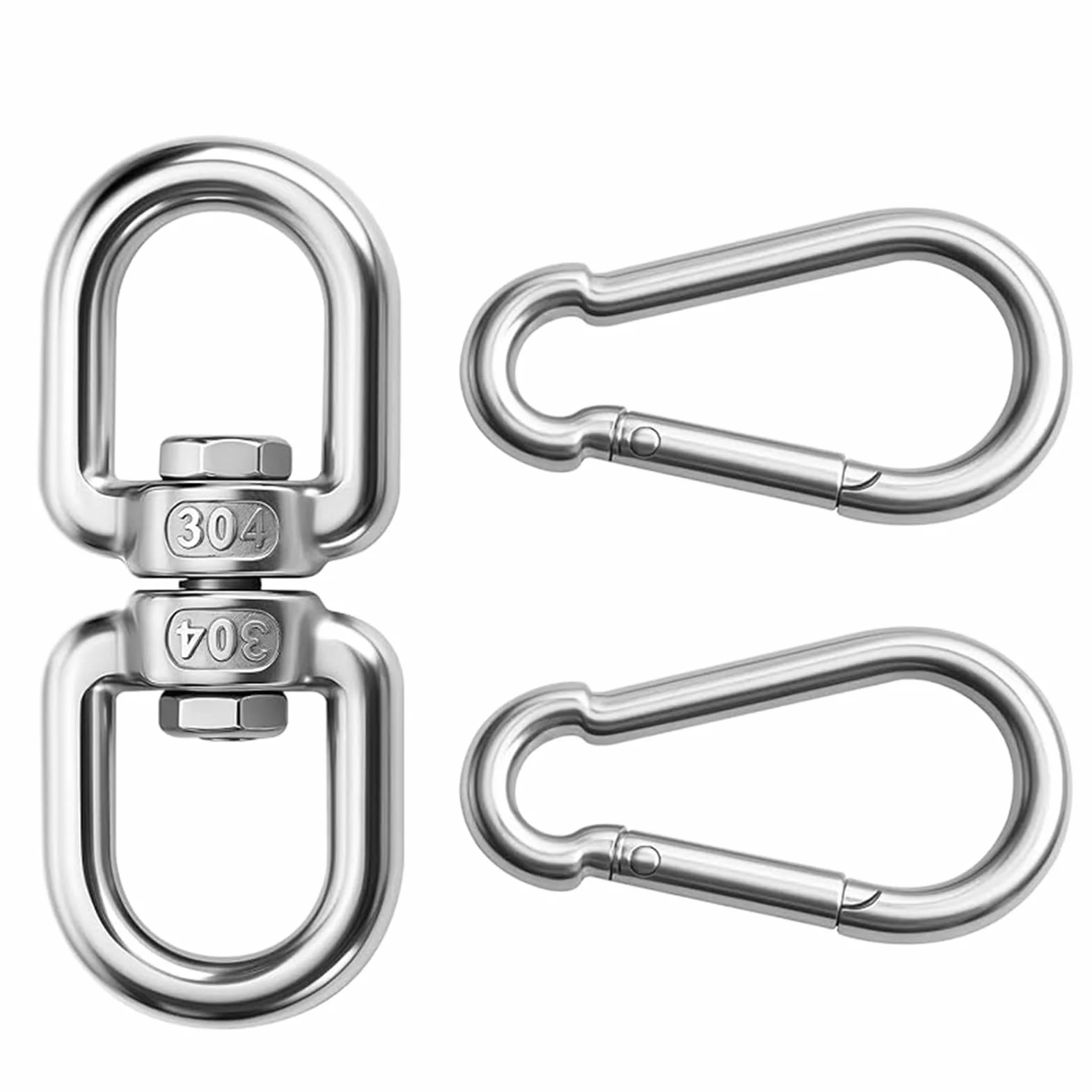 Émerillon en Acier Inoxydable 304 M8 avec Articulation Pivotante 360° pour Fauteuil Suspendu