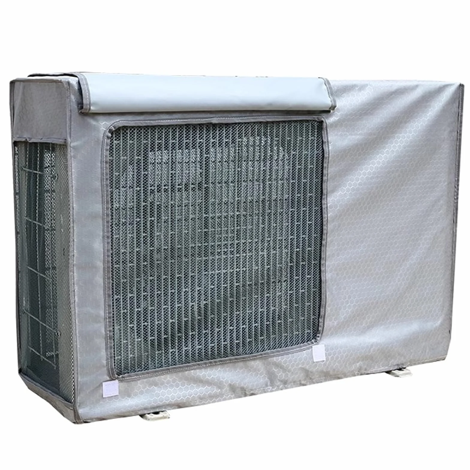 Housse de Climatiseur Exterieur Tissu Oxford 600D Imperméable Protection Universelle 100x43x80cm Argent