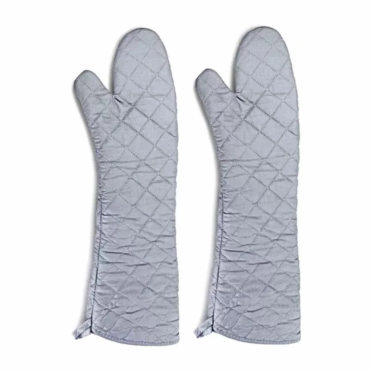 Gants de barbecue résistant à la chaleur 58,4 cm Chiffon de coton Long Lot 2 pcs