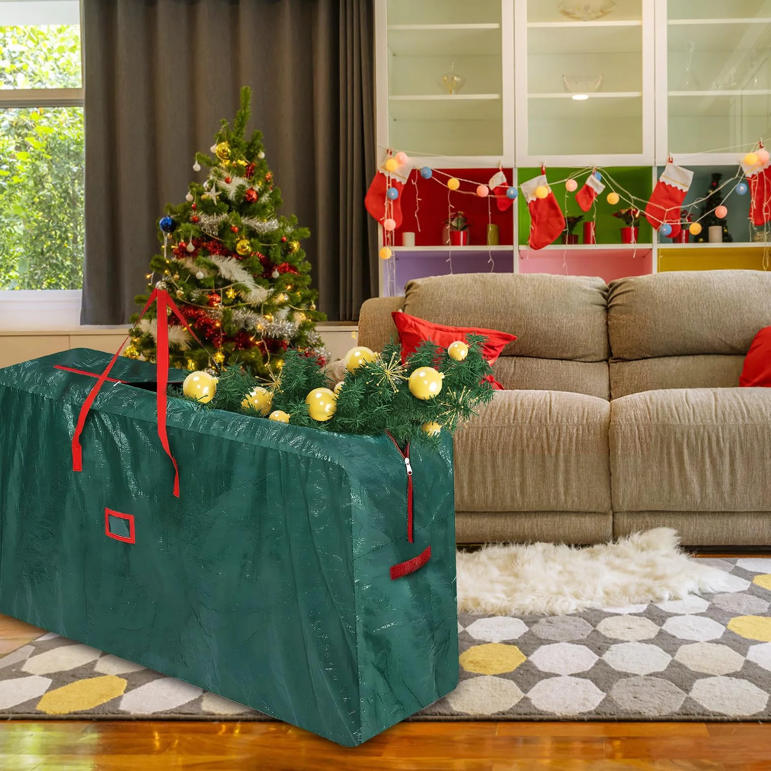 Sac De Rangement Pour Arbres De Noël Housse Oxford Imperméable Anti-UV XXL