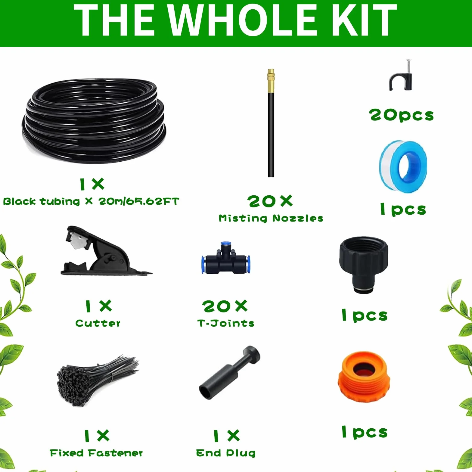 Kit Arrosage Goutte à Goutte 20M, Système Irrigation Automatique Jardin 360°