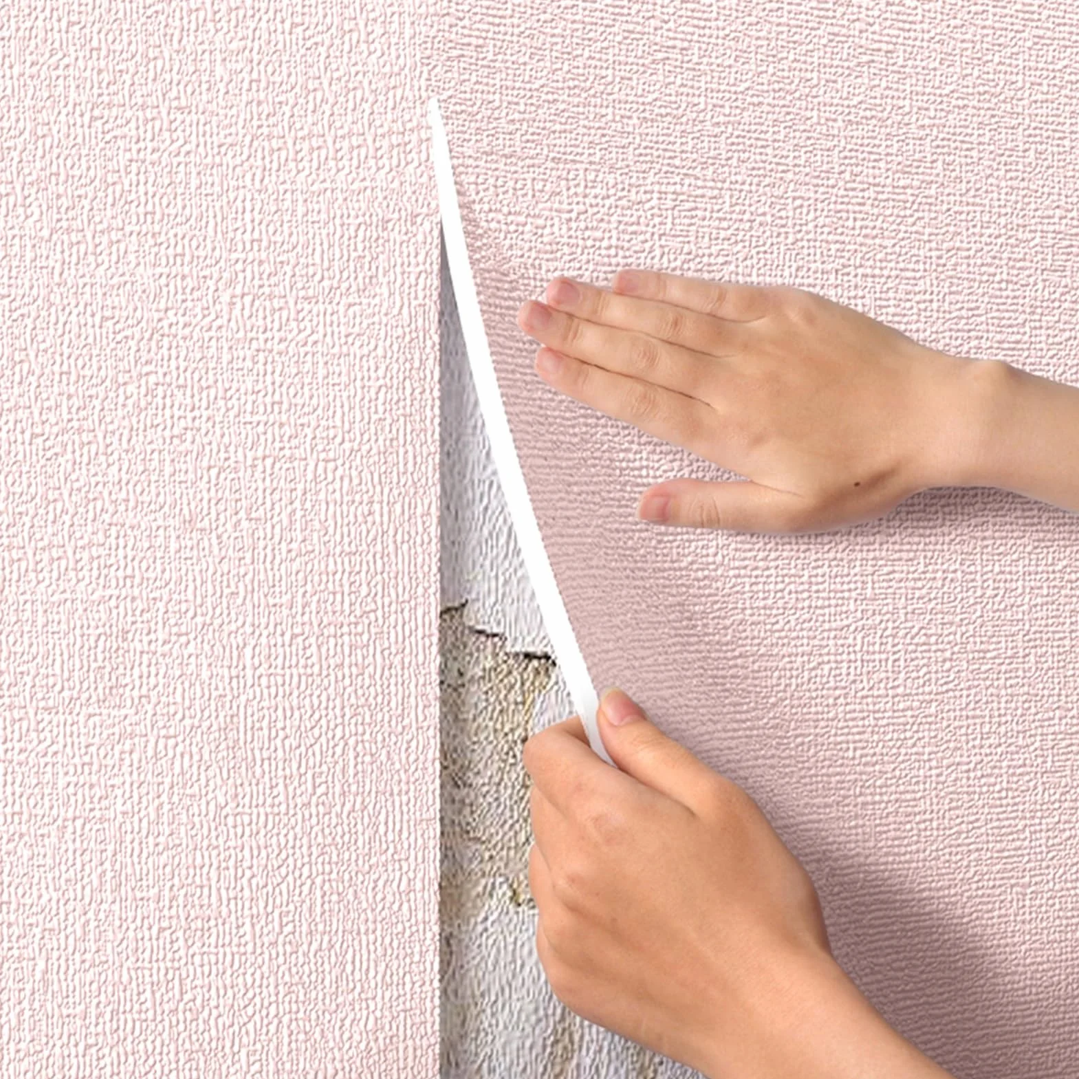 Rouleau de Papier Peint Autocollant Isolant Thermique Anti Humidité Bruit Imperméable 5 mm Papier Peint Adhesif Revetement Mural - Matériau Mousse XPE Coussin Mural pour Salon(Rose,50cmx3m)