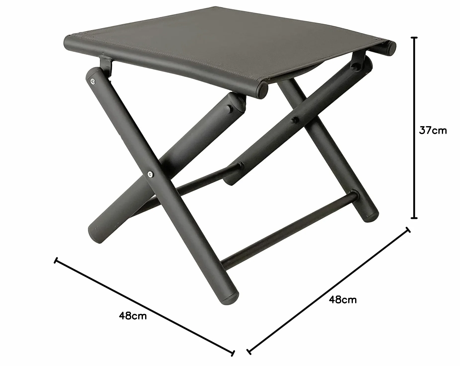 Mojawo Repose-pieds de jardin Pliable Tabouret en Métal Résistant aux Intempéries Anthracite Gris
