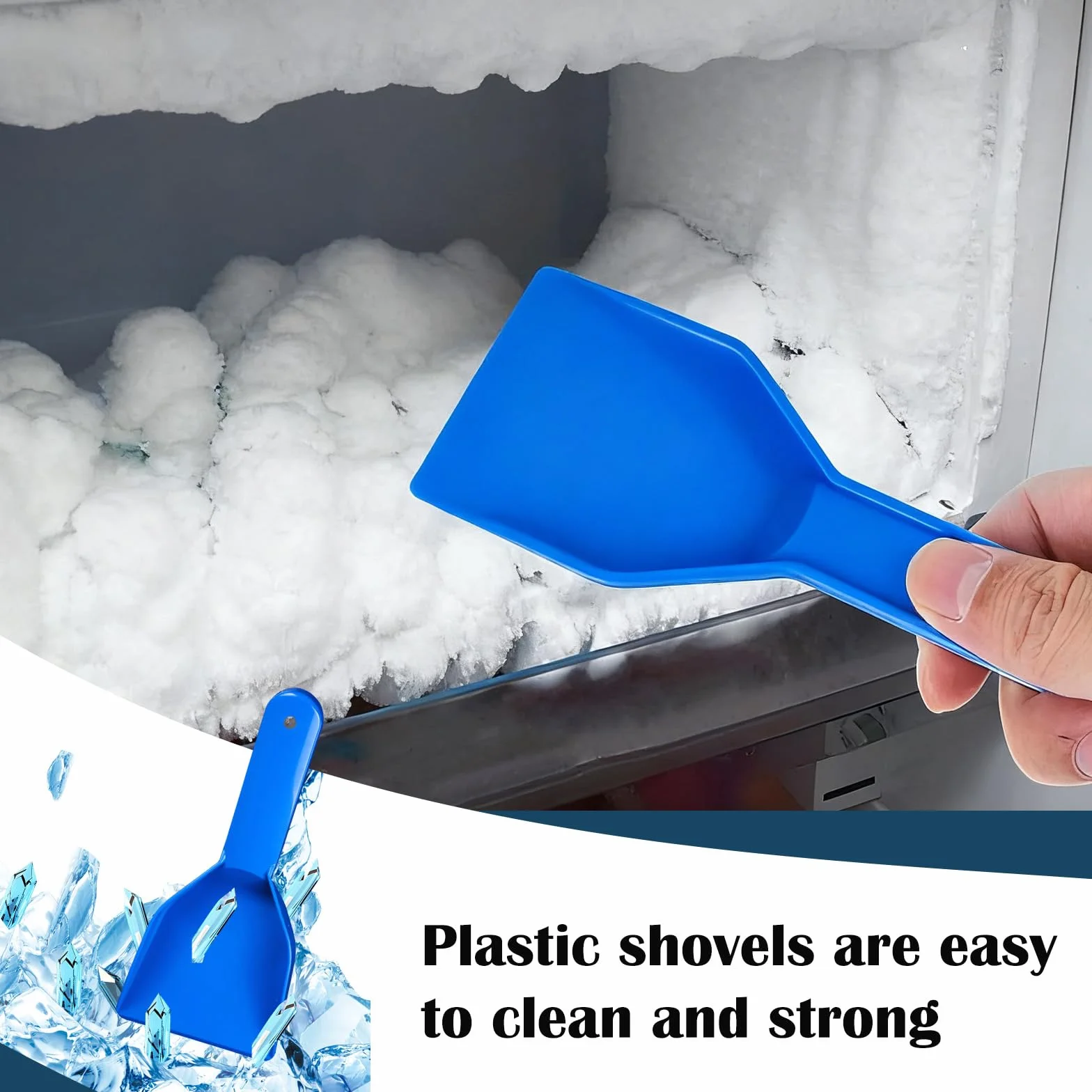 Dégivreur en plastique rigide grattoir 2 pièces pour retirer la glace
