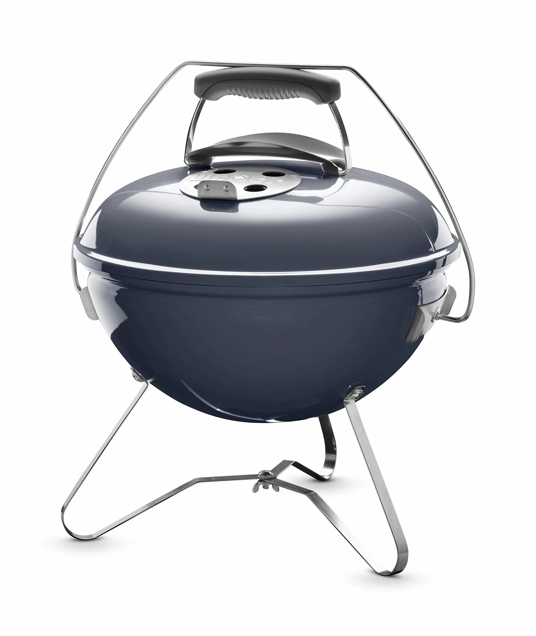 Weber Smokey Joe Premium Barbecue à charbon 37 cm, couvercle émaillé porcelaine, bleu ardoise
