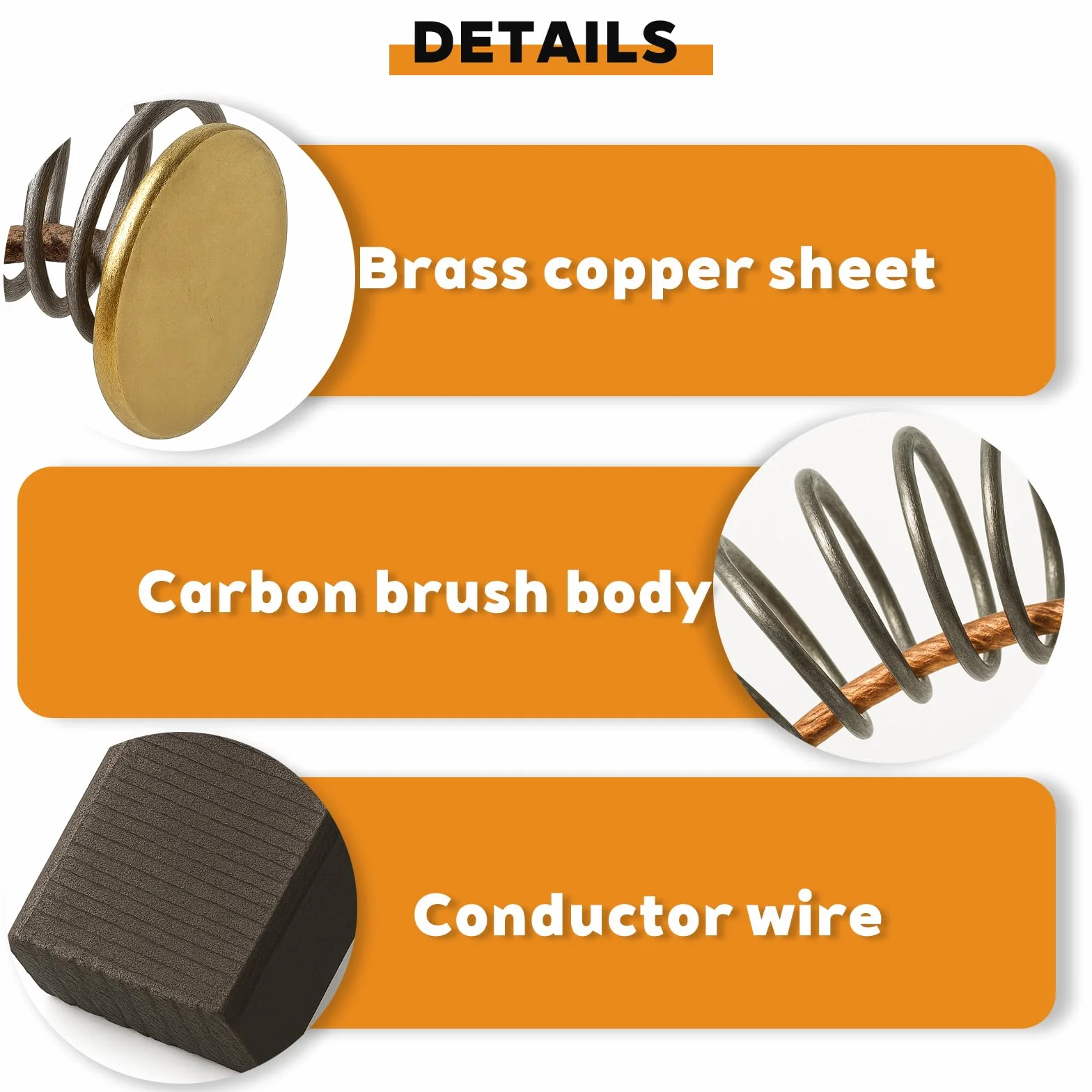 Balais Charbon 5x8x15mm pour Meuleuse d'Angle - Lot de 10 Pièces Compatible Bosch/Makita/Dewalt - Haute Conductivité Graphite, Pour Marteau Piqueur et Scie Circulaire