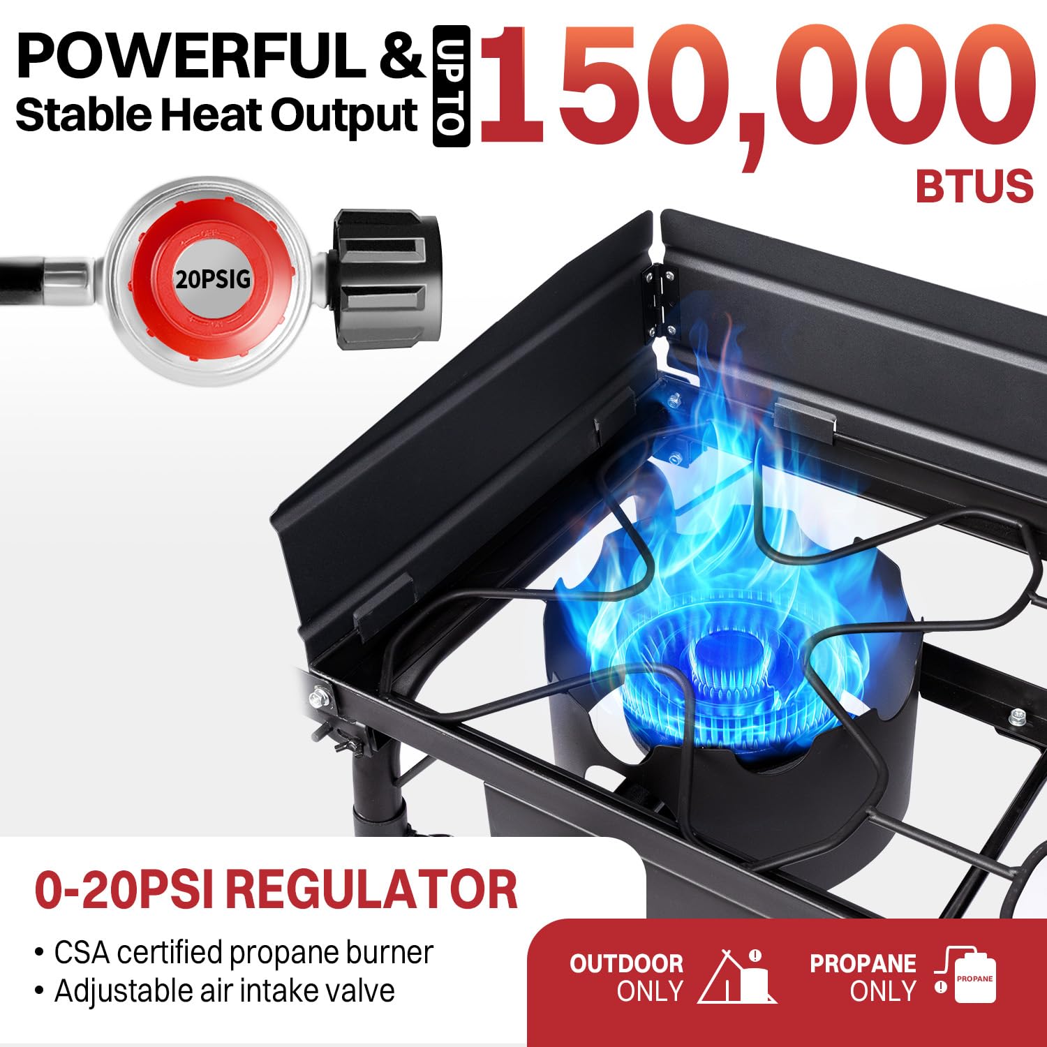 High-Output Two-Burner Propane Outdoor Stove
