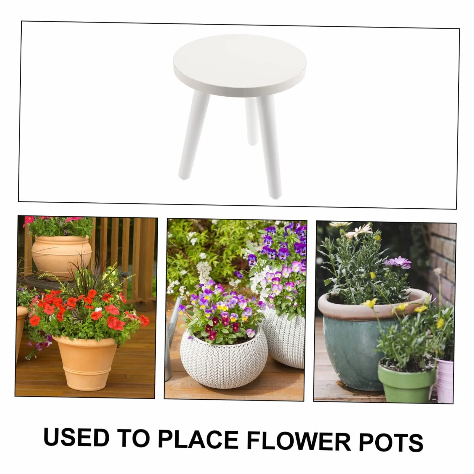Happyyami Présentoir En Bois D'Intérieur Pour Plantes Support Pot De Table Rustique