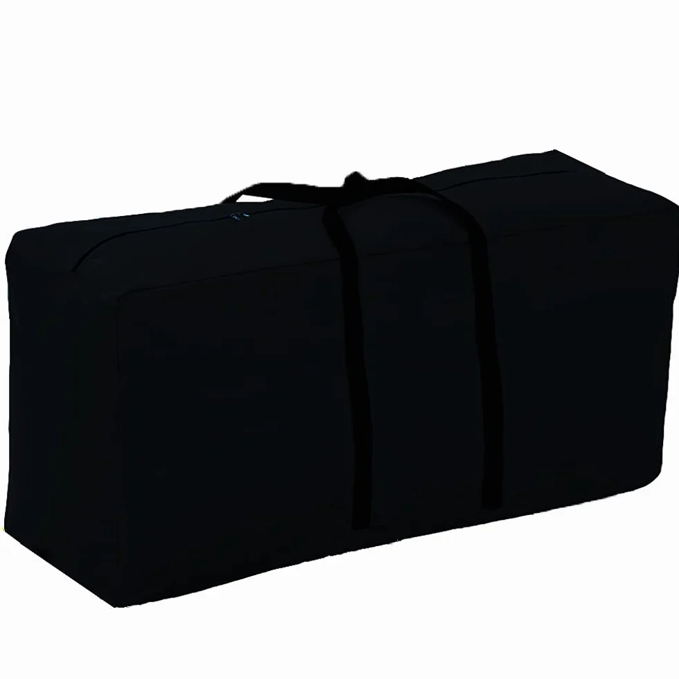 Sac de Rangement de Coussins 210D Noir avec Fermeture éclair et Poignées
