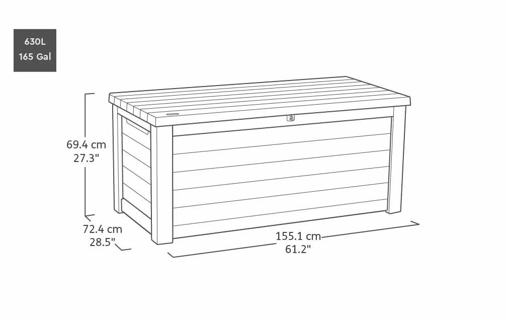 Keter Coffre de rangement jardin 630L Aspect bois Douglas