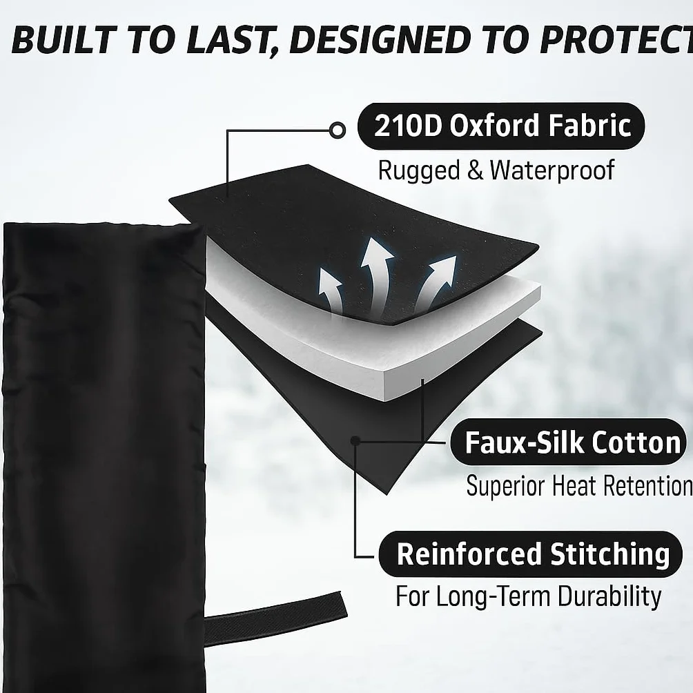 Housse Antigel Robinet Extérieur Imperméable Protection Gel Jardin Couvercle (M)
