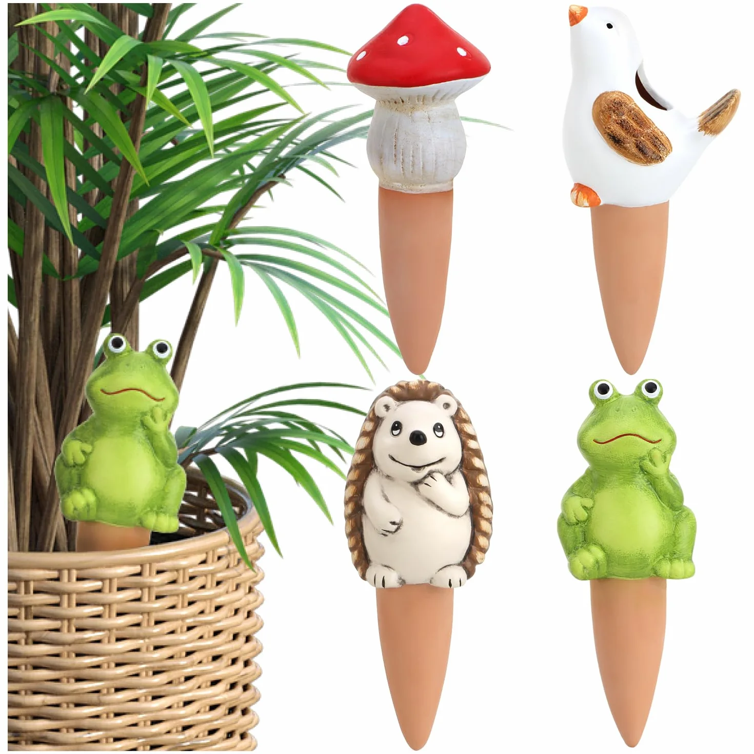COM-FOUR® arrosage automatique plantes d'intérieur distributeur d'eau cônes d'argile hydrospikes 4 pièces