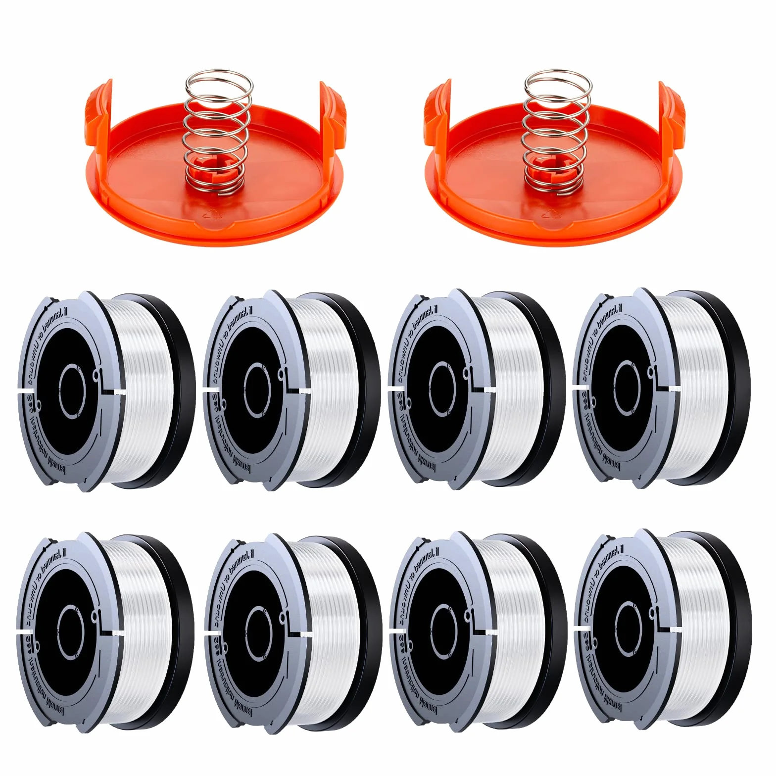 Eventronic Bobine Fil Coupe Bordure Compatible Black Decker A6481 A6485 1.65mm 8 Pack