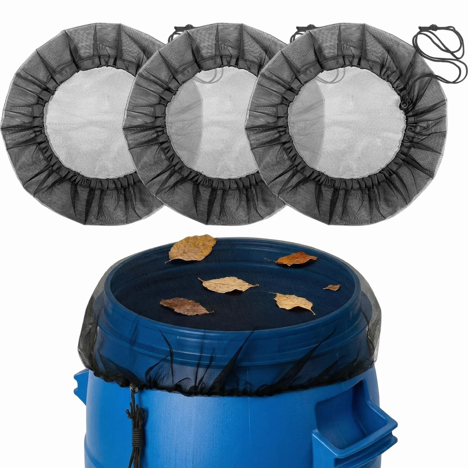 Moustiquaire Recuperateur Eau Filet 100cm 3 Pcs pour Citerne Pluie Diamètre