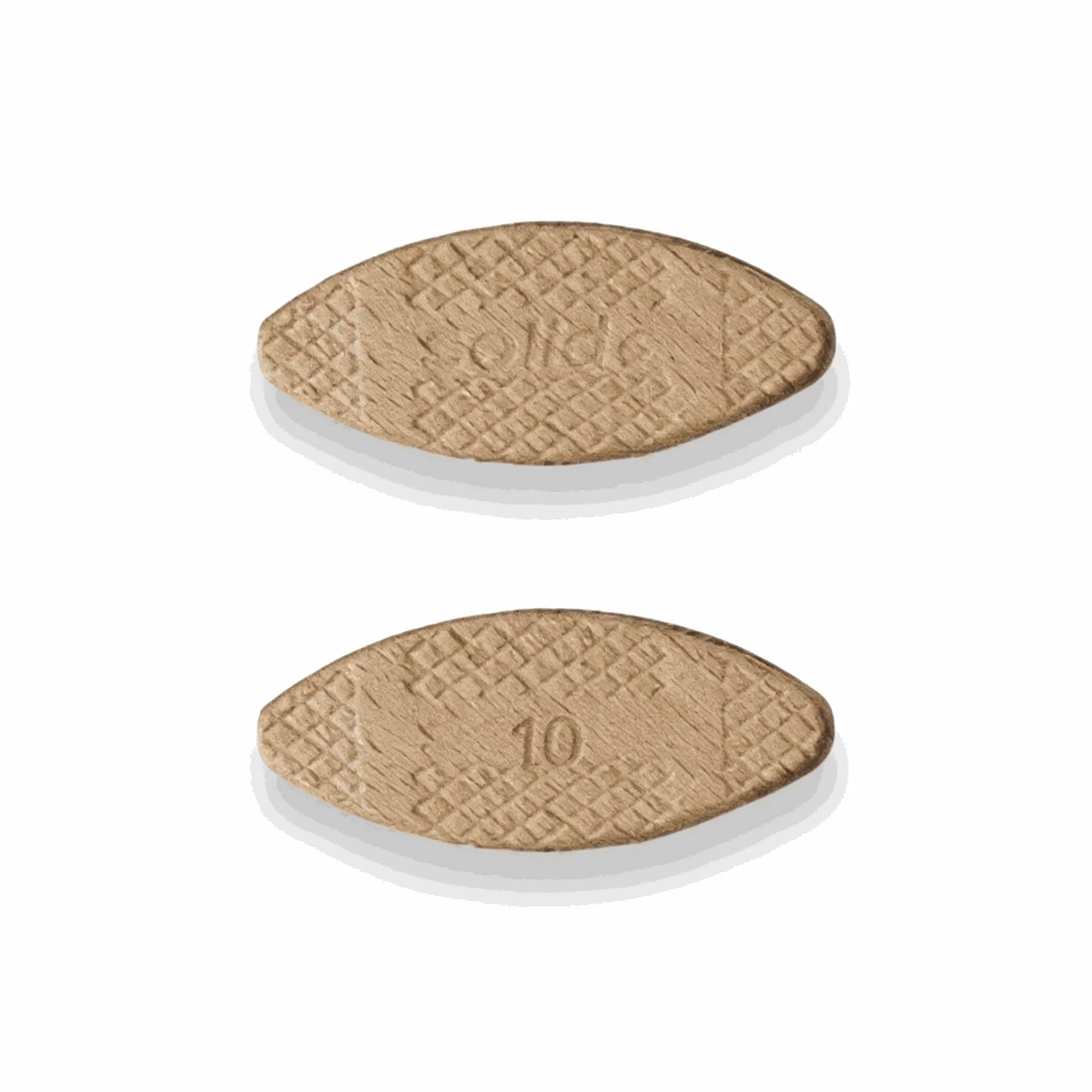 Solid Lot de 500 chevilles plates en bois Taille « 10 » - Chevilles plates - Chevilles de raccordement - Compatible avec la fraise à chevilles et les fraises à lamello