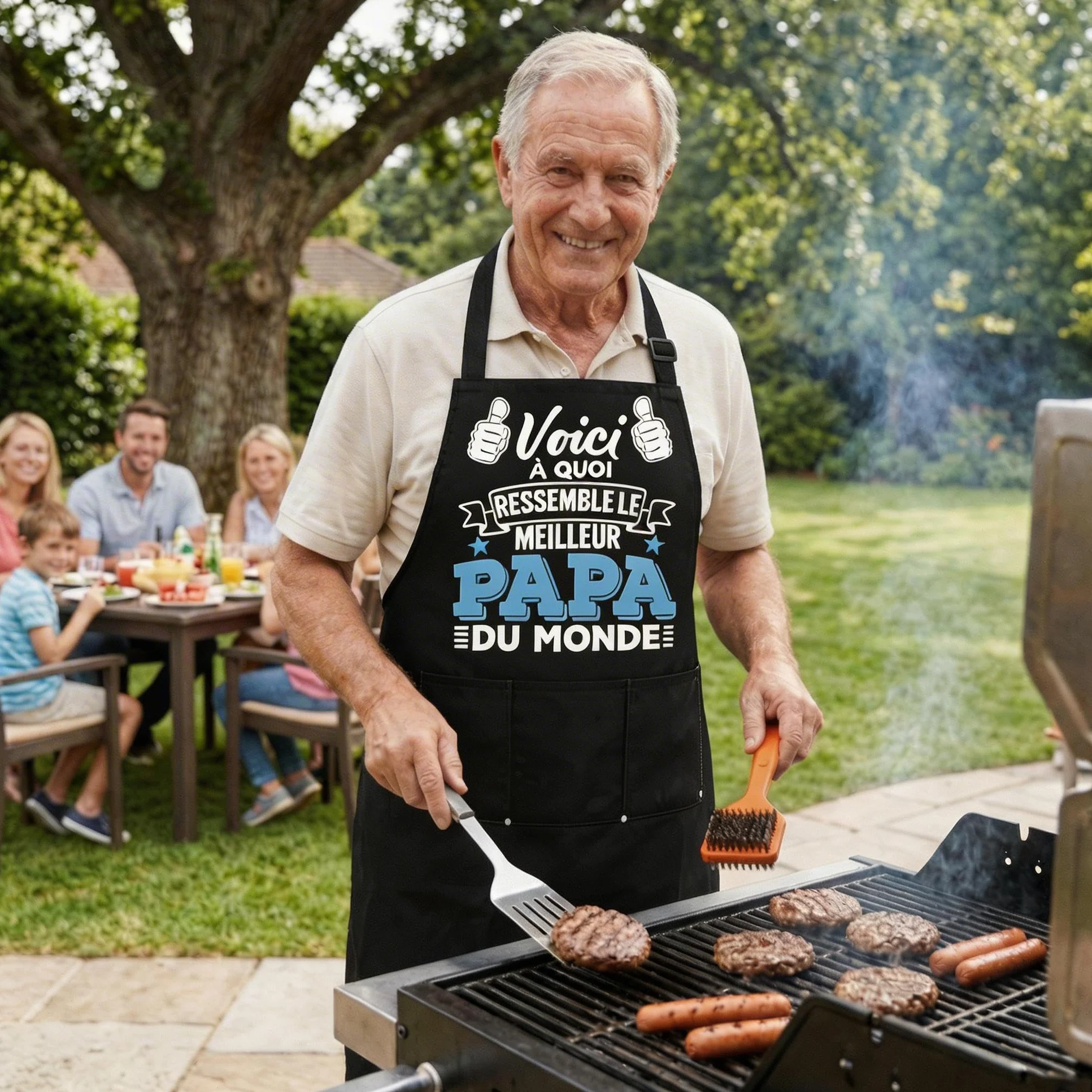 Tablier Papa Cuisine Barbecue BBQ Homme Cadeau Fête Des Pères Personnalisé