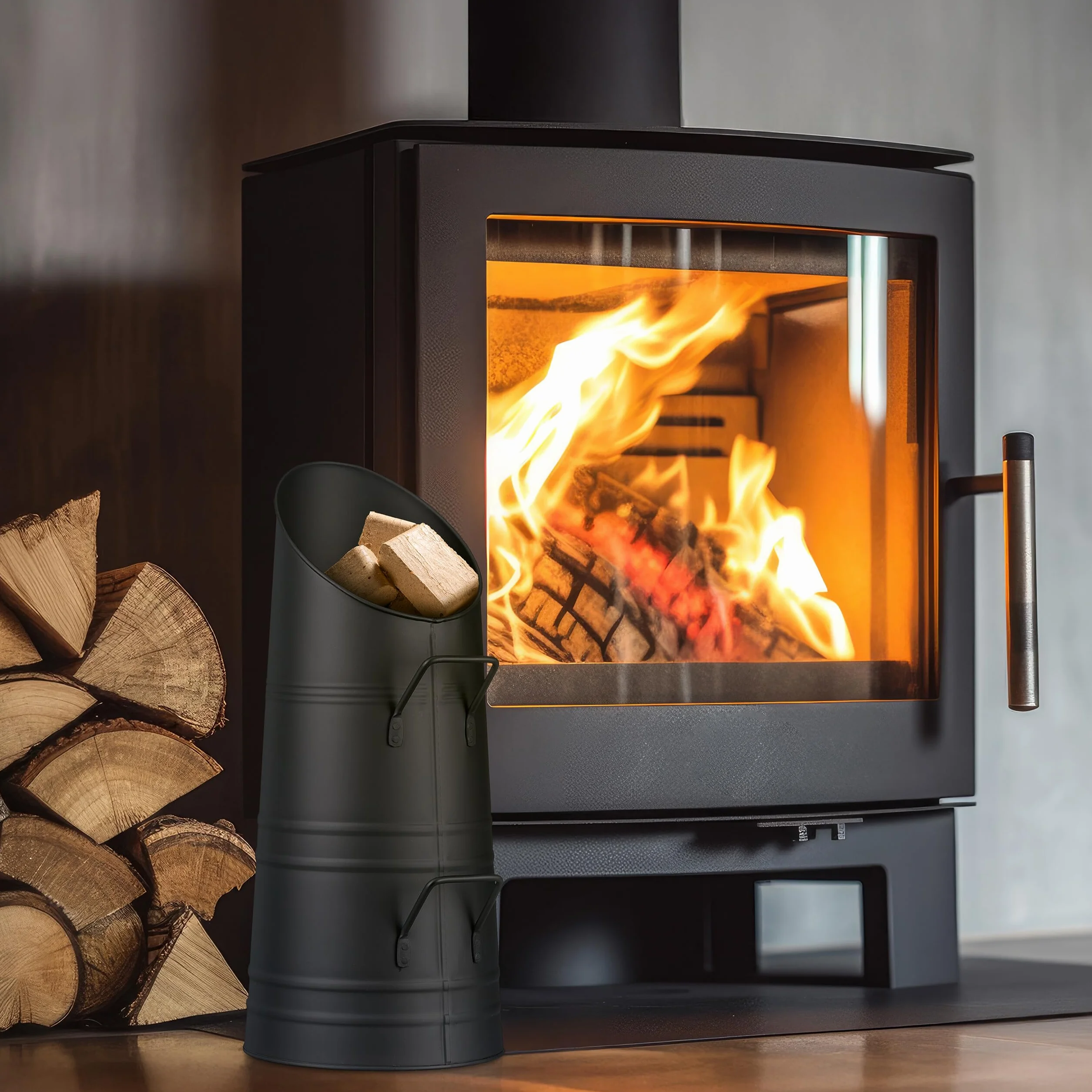 Relaxdays Charbonnière métallique 9 litres Noire