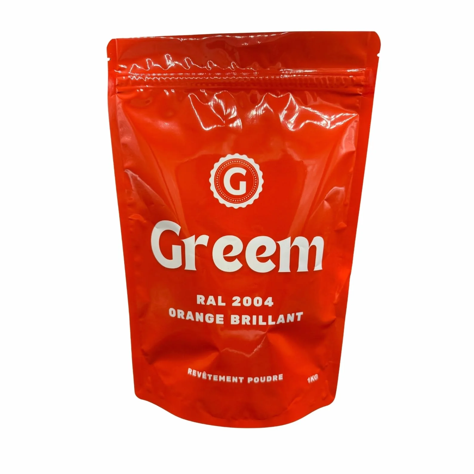 Greem - Peinture en Poudre Thermolaquage - Revêtement RAL 2004 Orange Brillant - 1 kg