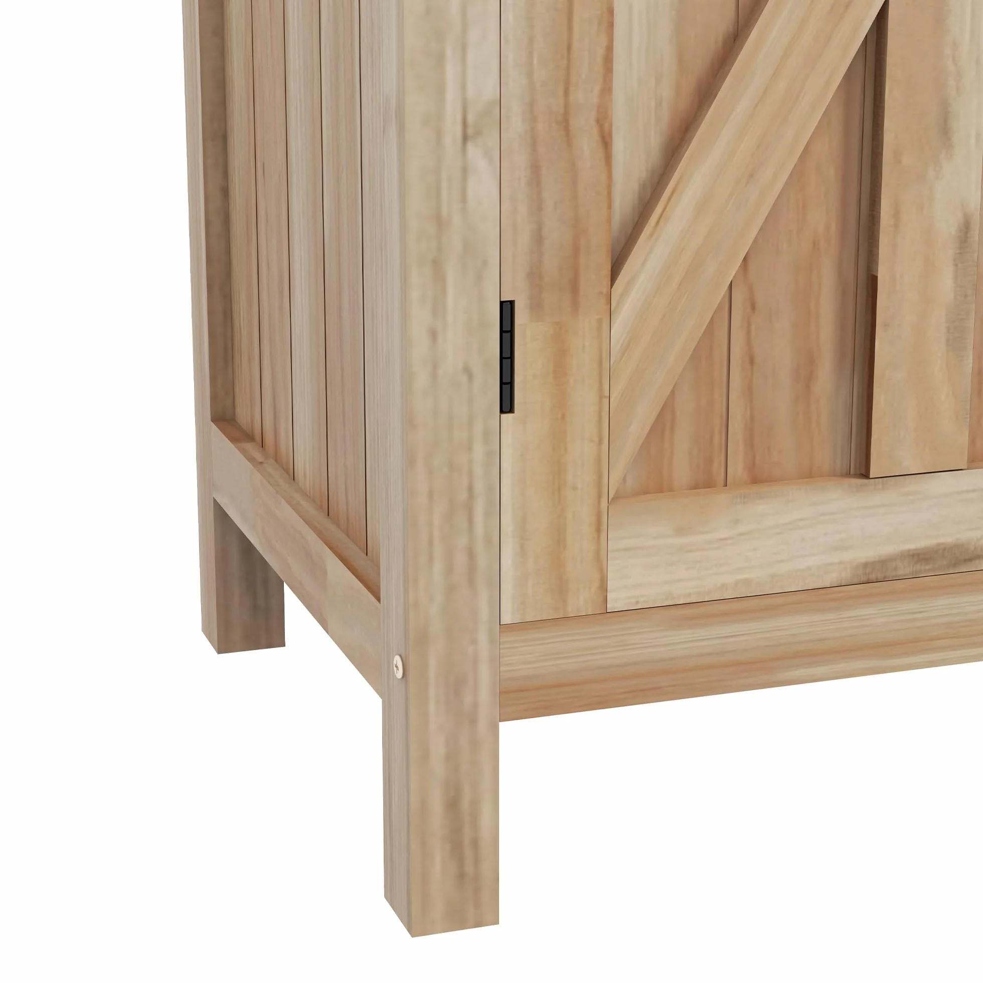 Outsunny Table de rempotage Plateau galvanisé Armoire Rangement Jardin Bois Sapin 2 étagères Patins antidérapants