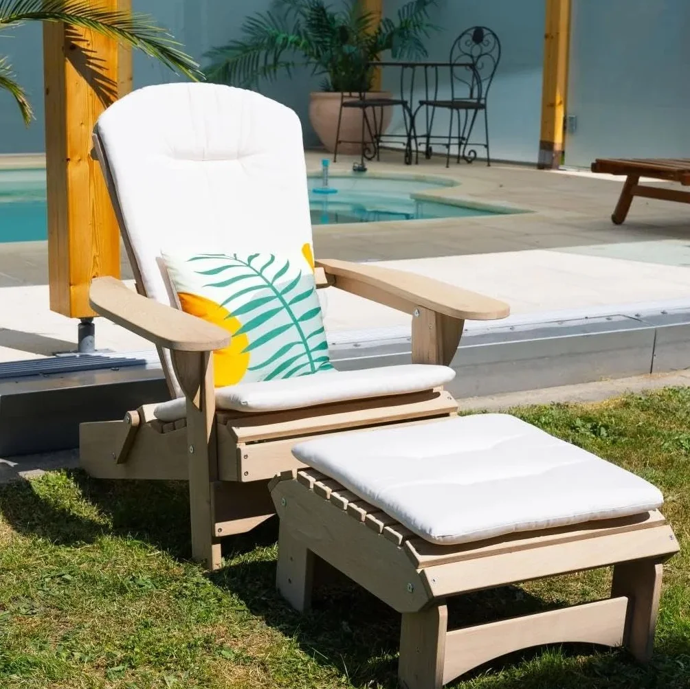 Repose-pieds Adirondack Comfort en bois de chêne massif kit tabouret de jardin table d'appoint